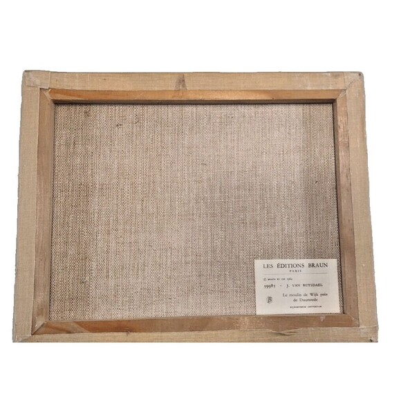 Windmill Les Editions Braun Paris Jr. Van Ruysdael Print Canvas Netherlands 1964 - Picture 6 of 11